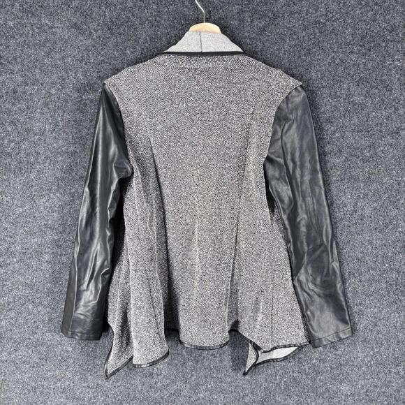 Jack Jacket Women S Small Gray Collared Open Front Long Sleeve Pockets Casual - Picture 2 of 8